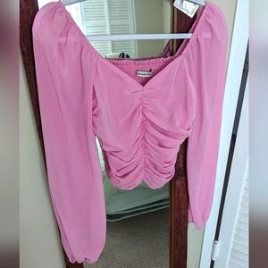 Abercrombie & Fitch pink long sleeve top